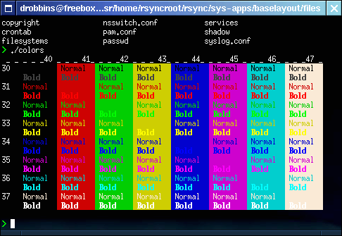 color table